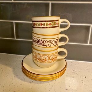 Vintage General Foods International Coffee Cup & Saucer Set of 3! EUC!
